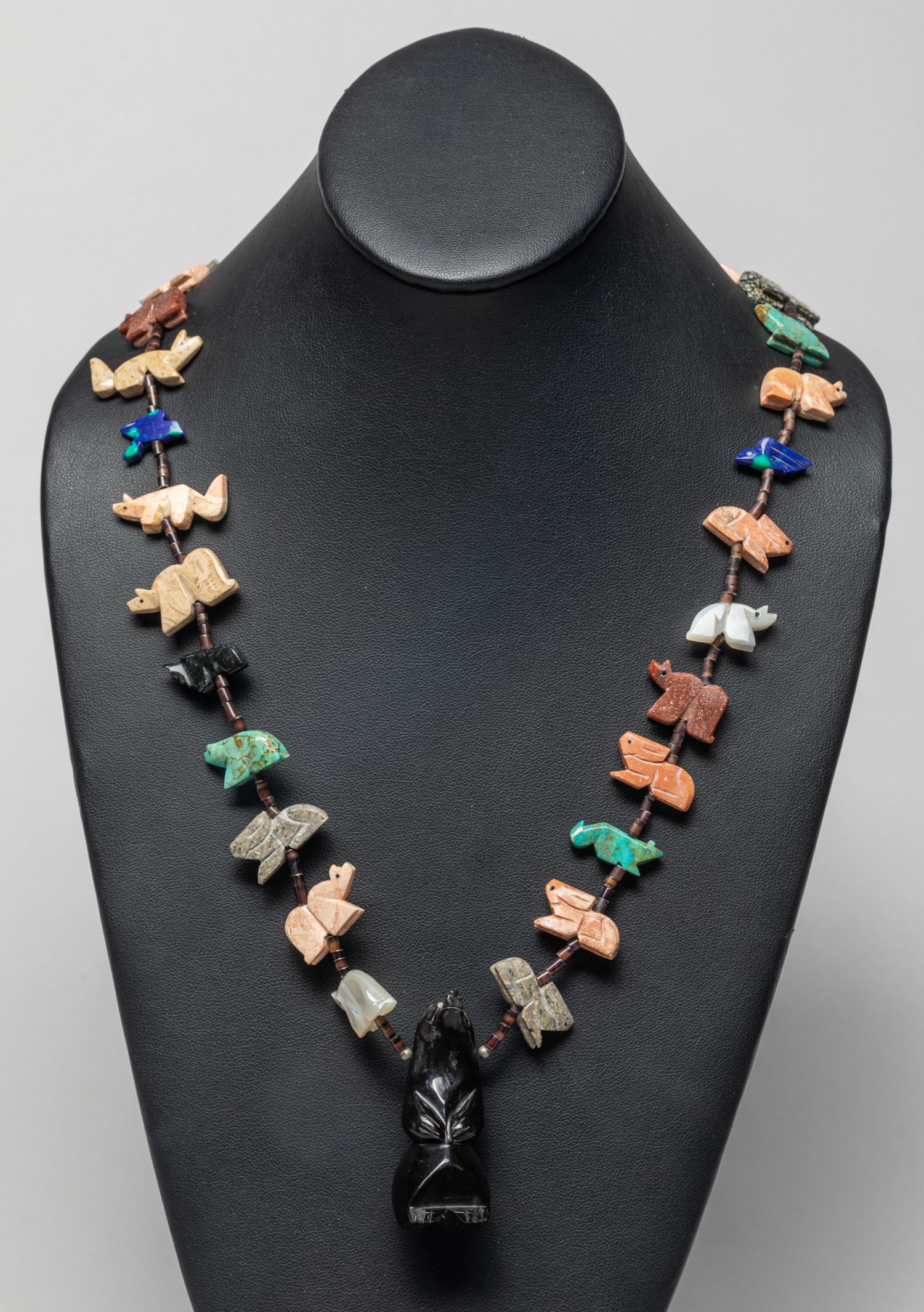 Collectible Zuni Multi Stone Fetish Necklace (1 of 10)