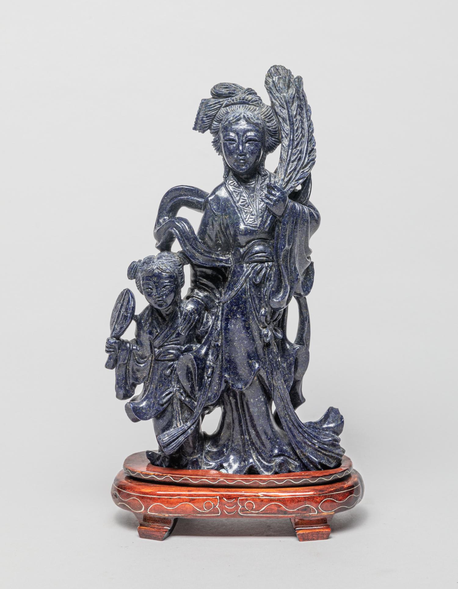 Chinese Lapis Sculpture of Figure (1 of 10)