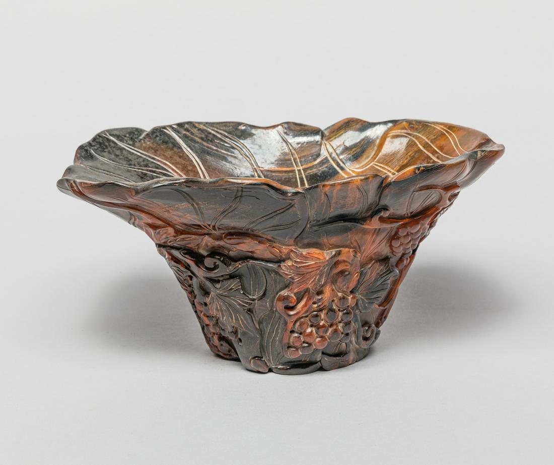 Large Chinese Carved Lotus Cup (1 of 13)