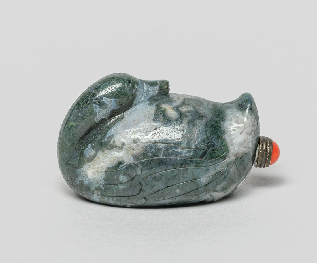 Special Chinese Moss Agate Snuff Bottle (1 of 10)