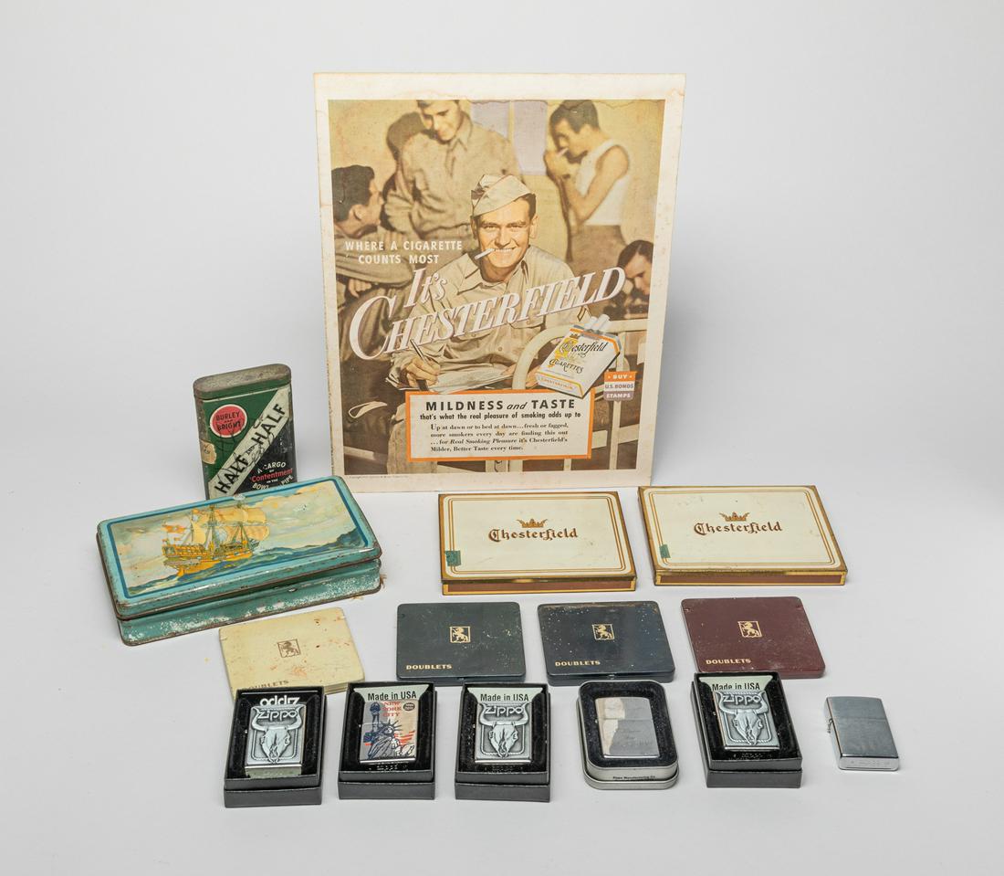 Zippo Lighter, Cigar Case & Old Poster (1 of 10)
