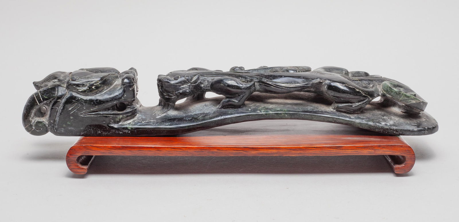 Massive Chinese Jade Dragon Hook w/ Stand (1 of 9)