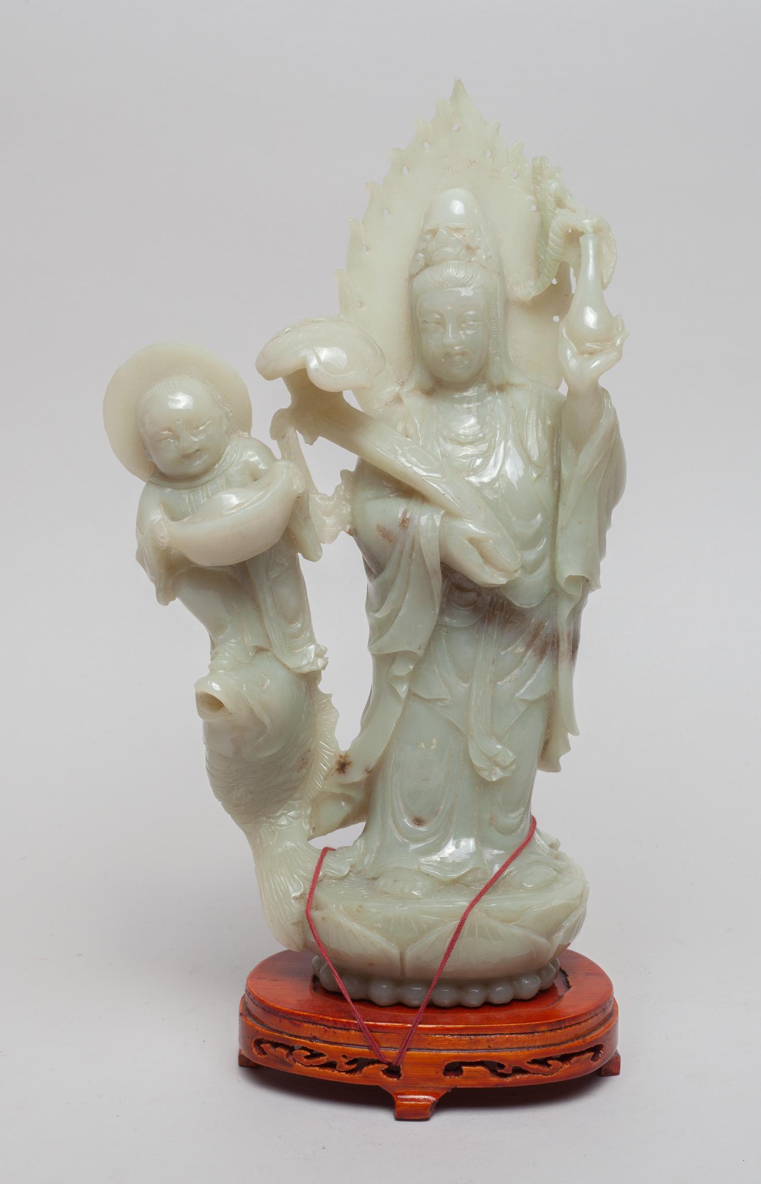 Large Chinese White Jade Kuanyin (1 of 12)