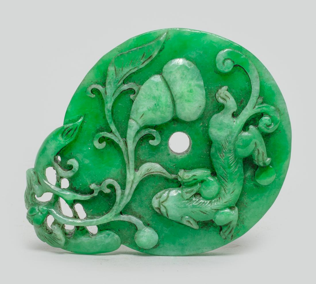 Largeof  Chinese Jade Like Carved Plaque (1 of 10)