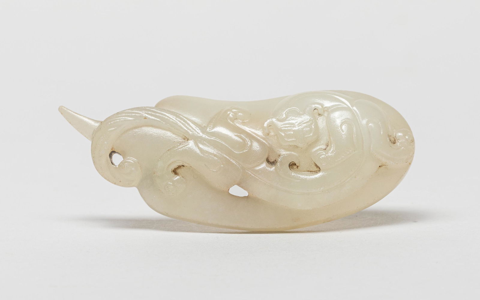 Chinese White Jade Carved Pendant (1 of 10)