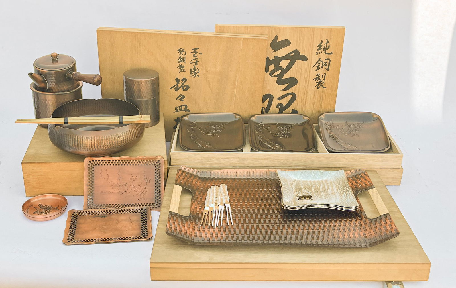 Japanese Brass Tea Set (1 of 8)