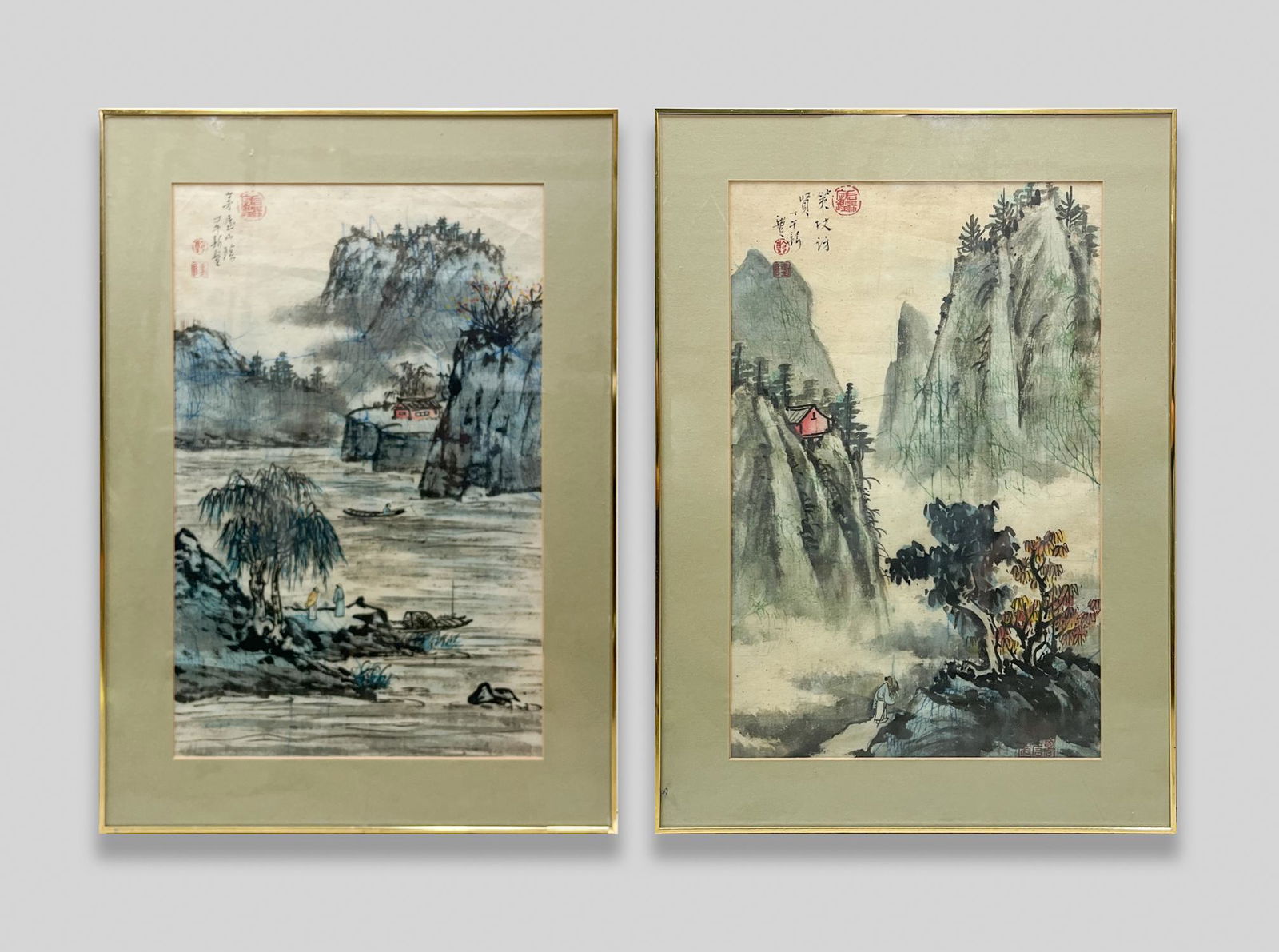 Two Chinese Wall Hanging Painting (1 of 13)