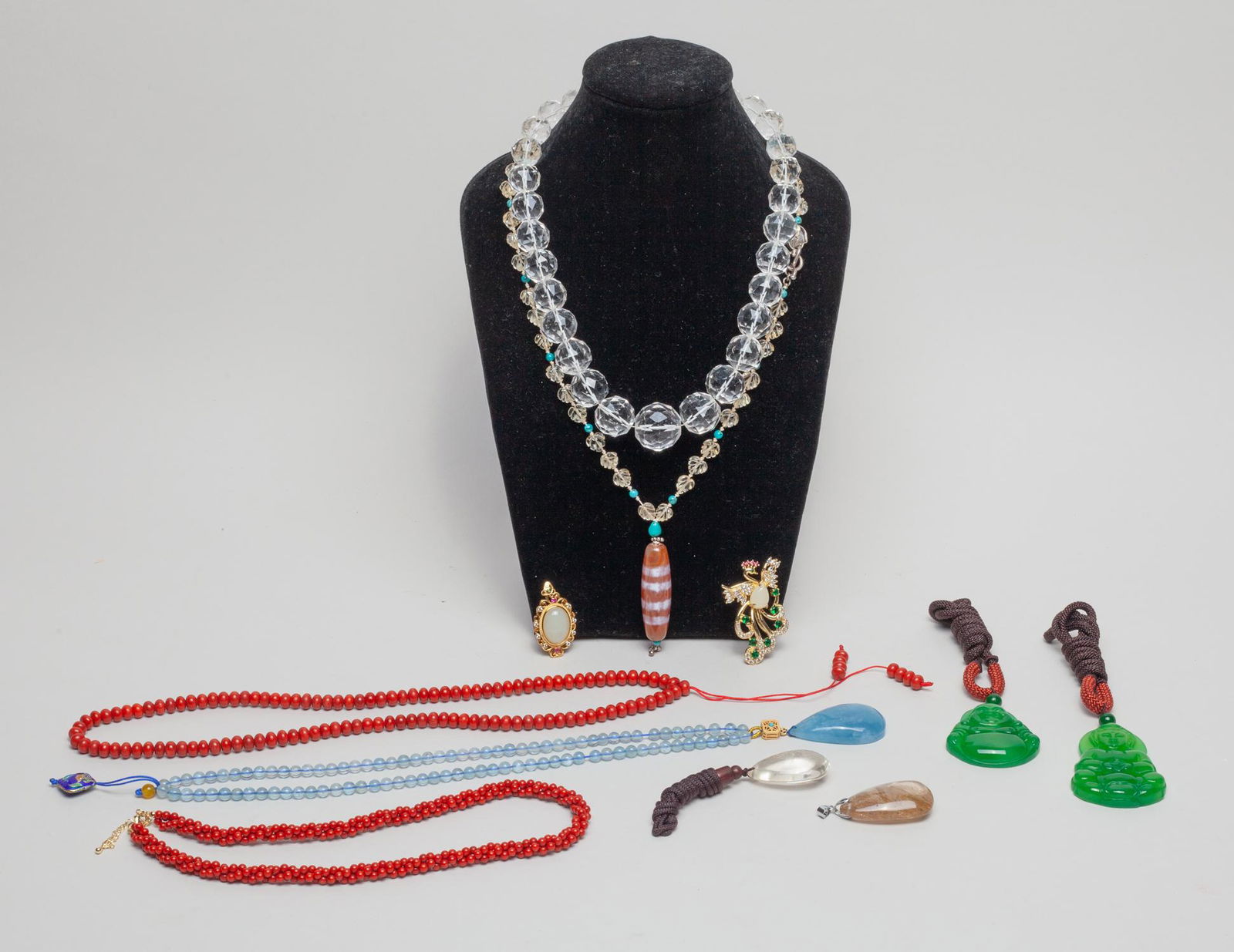 Chinese Buddha & Gemstone Jewelry Sets (1 of 10)