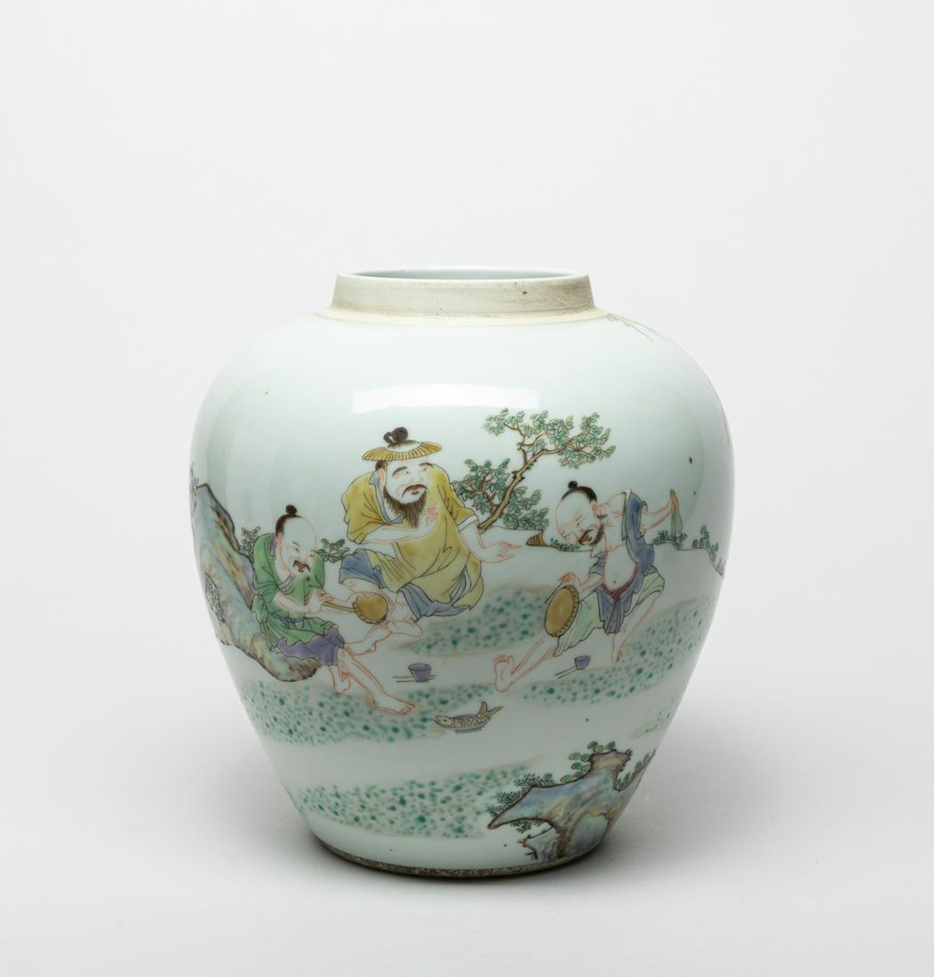 Large Chinese Famille Rose Porcelain Jar (1 of 13)