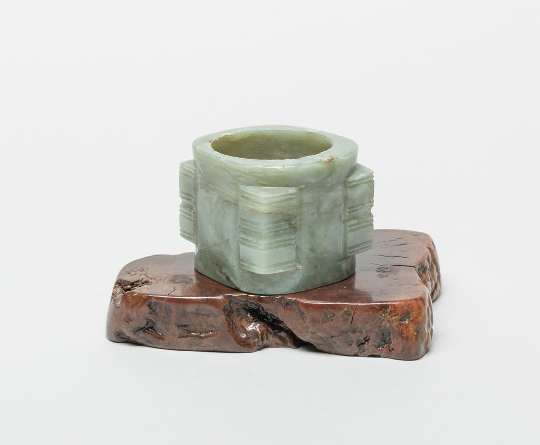 Chinese Jade Cong w/ Wood Stand (1 of 12)