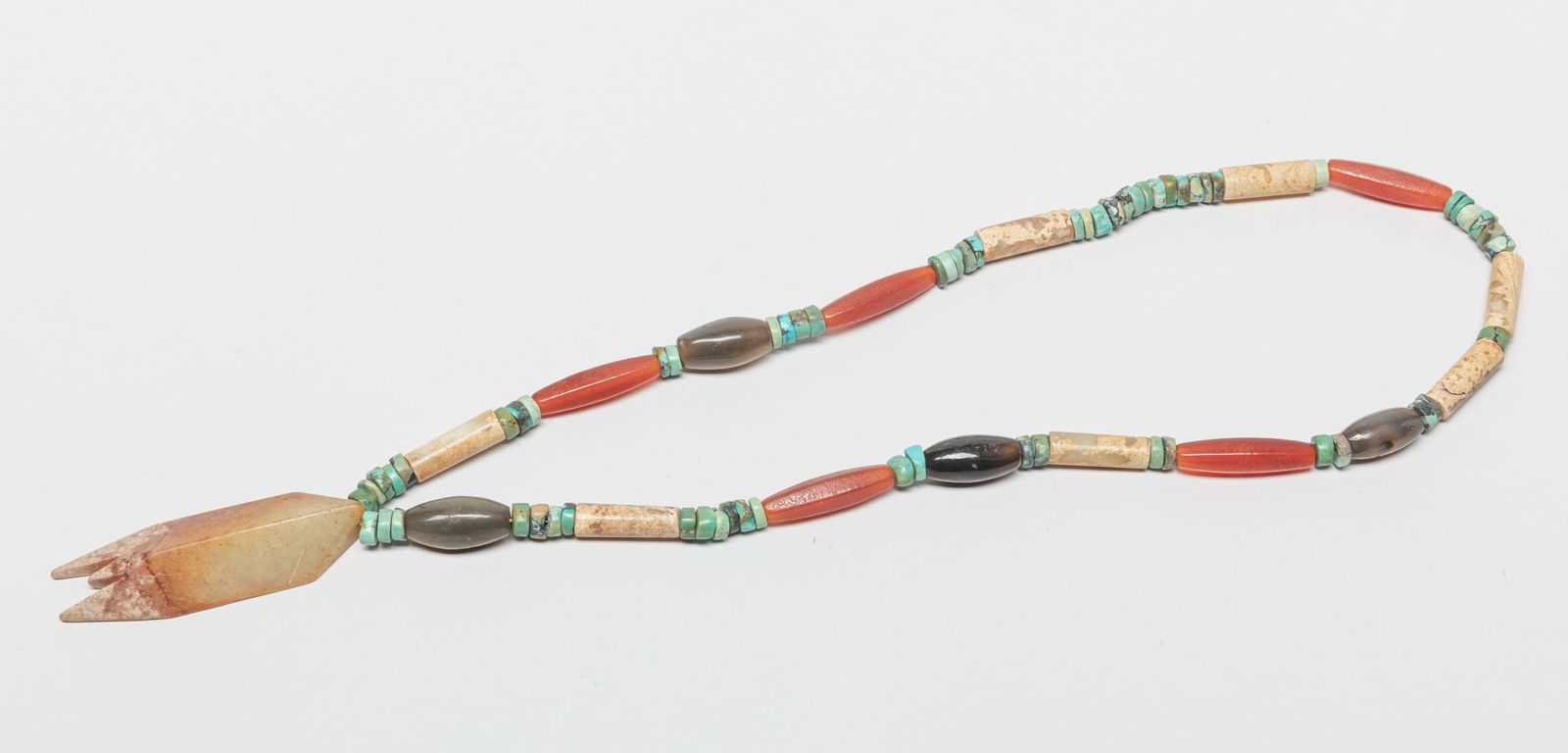 Chinese Jade, Agate & Turquoise Necklace (1 of 9)