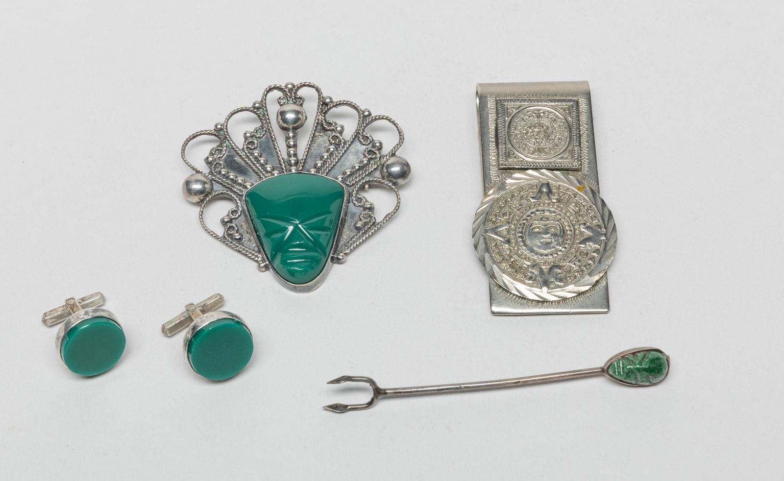 Sterling & Jade Silver Jewelry Sets (1 of 10)