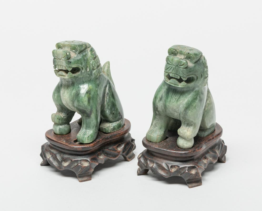 Pair Chinese Jade Table Sculpture (1 of 12)