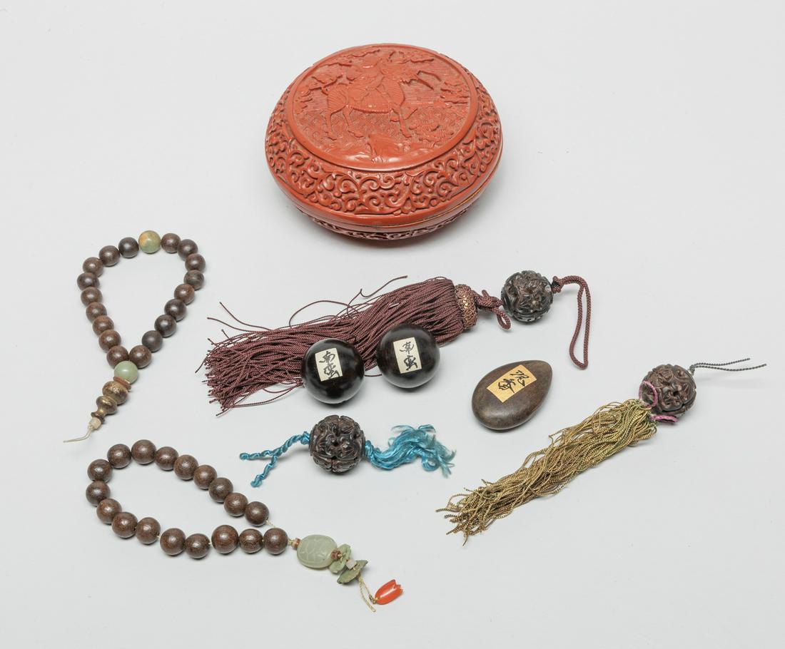 Estate Chinese Agarwood Beads & Toggles (1 of 18)