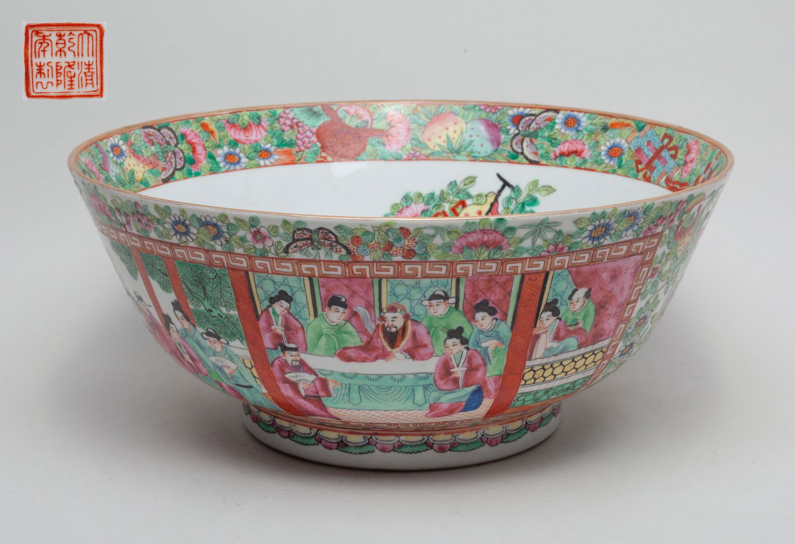 Massive Chinese Famille Rose Porcelain Bowl (1 of 14)