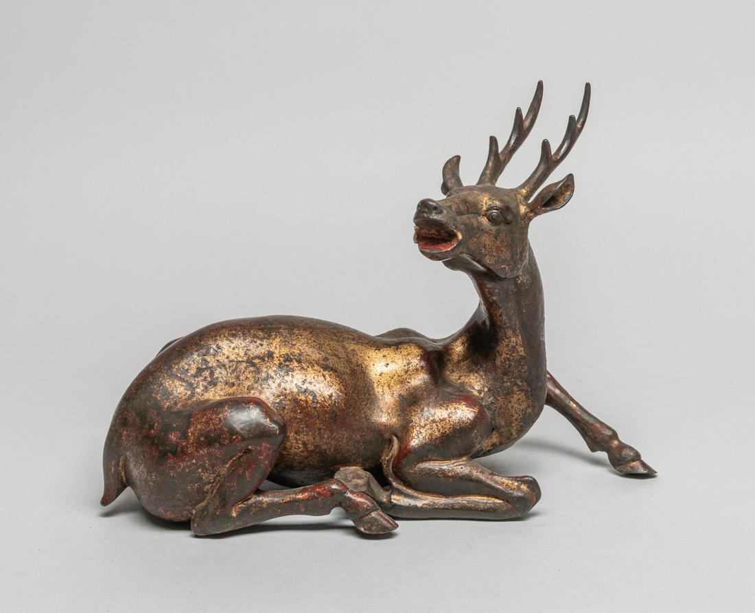 Important Large Korean Painted Metal Sculpture (1 of 11)