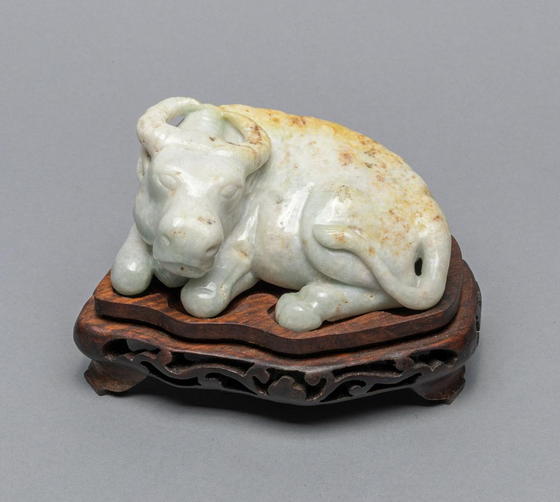 Large Chinese Jade Jadeite Buffalo Brush Stand (1 of 13)