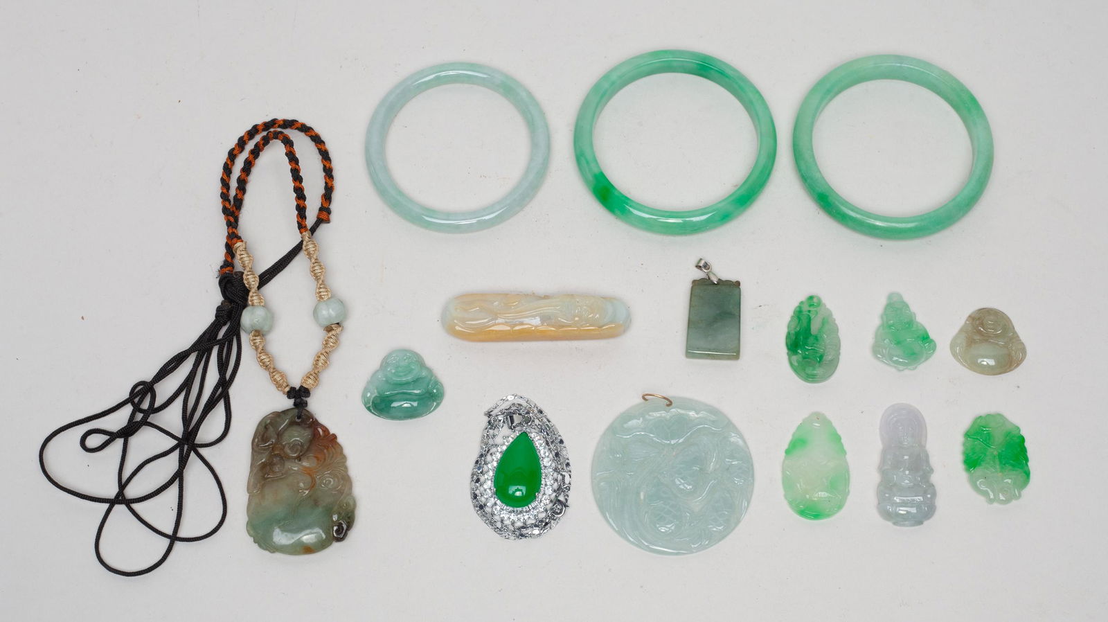 Chinese Jade/Hard Stone Jewelry Set (1 of 12)