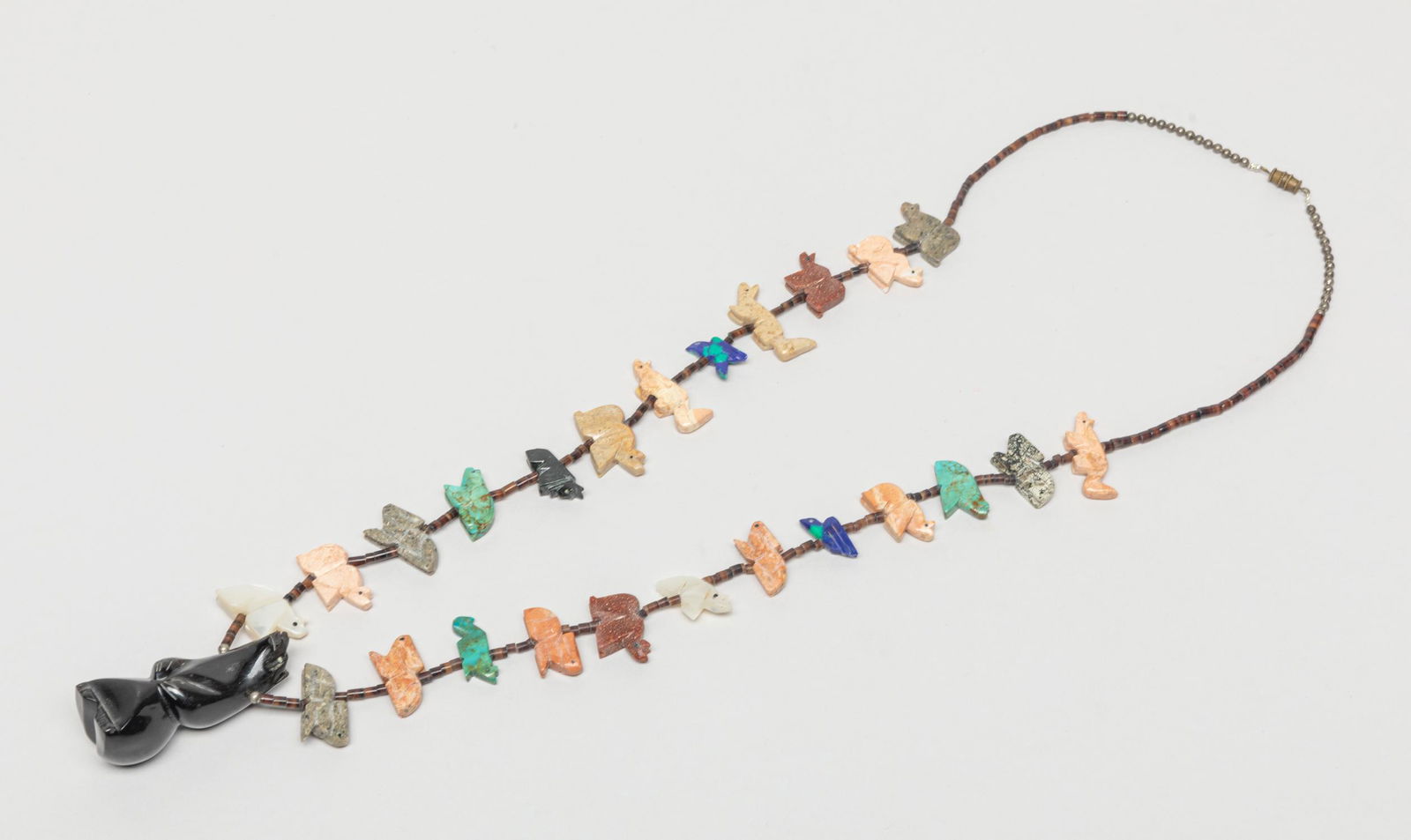 Zuni Jet & Gemstone Necklace (1 of 10)