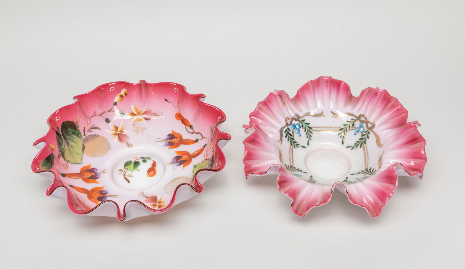 Two Moser Type Enameled Glass Plates (1 of 12)