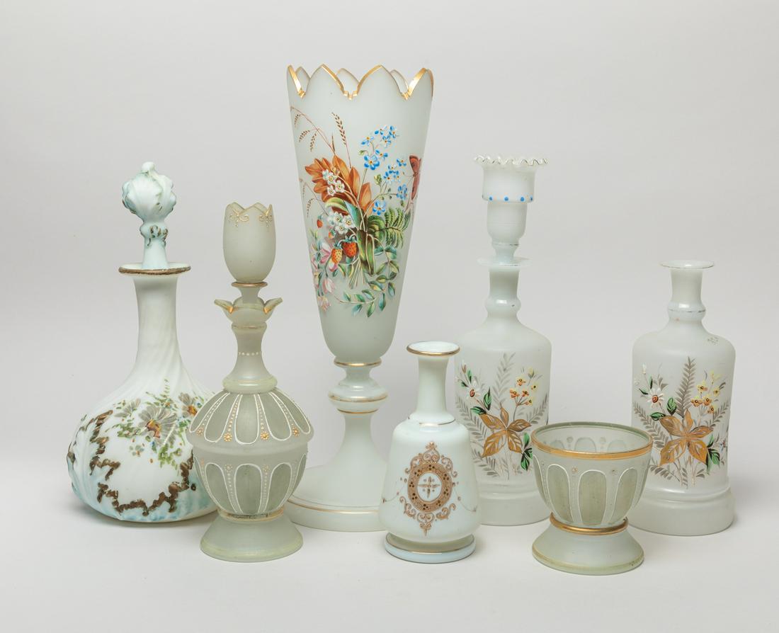 Enameled Moser Type Glass Pieces (1 of 12)