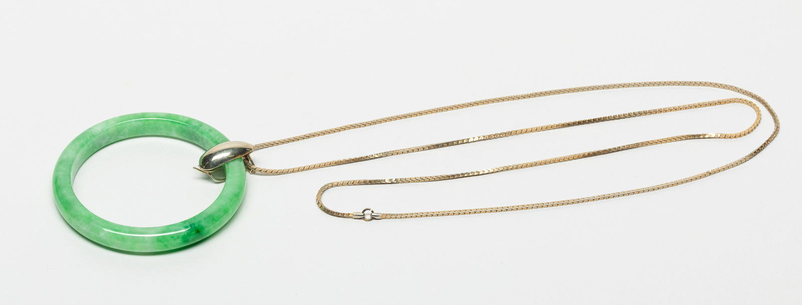 Chinese Export Jade Bangle w/ G/F Necklace (1 of 9)