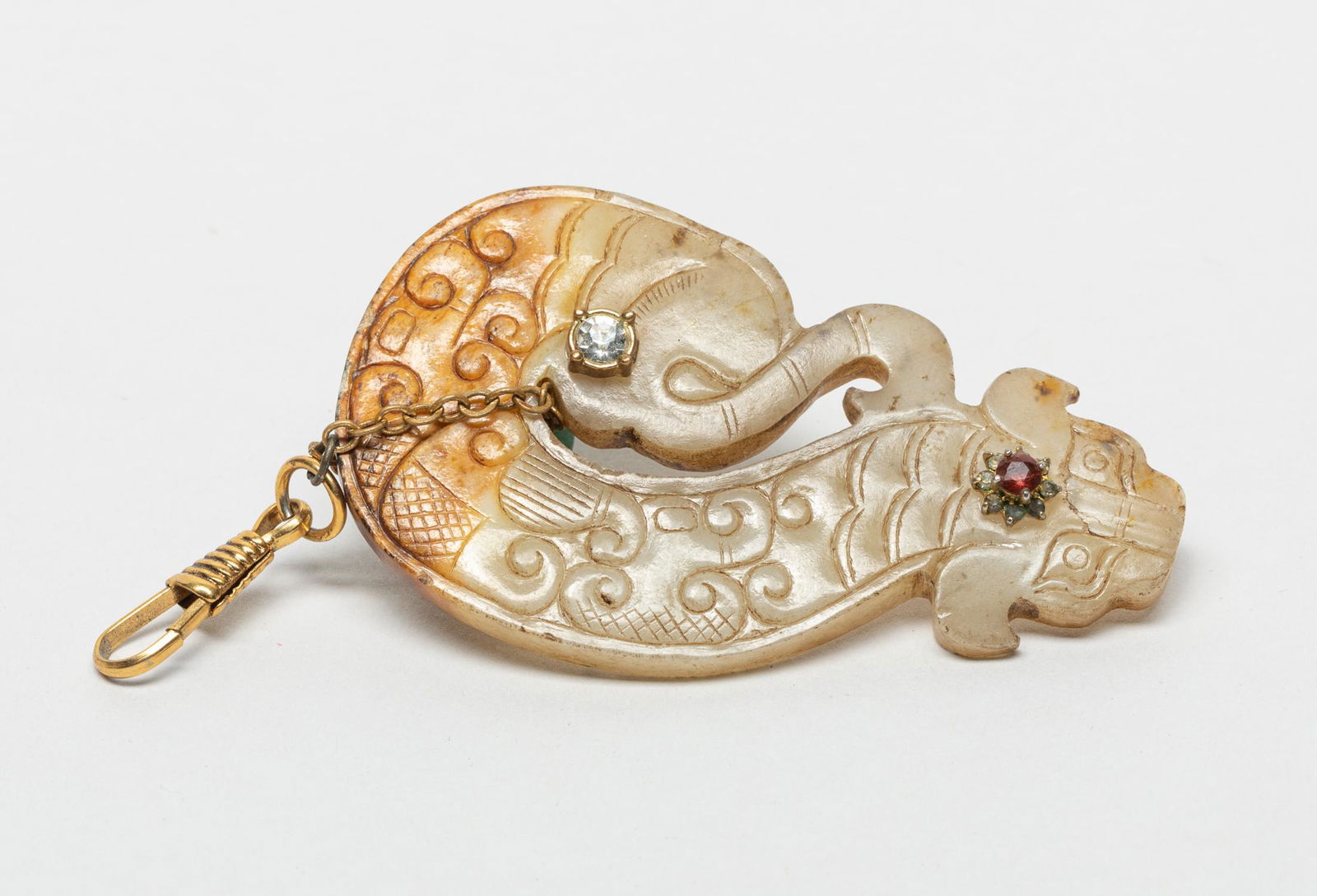 Designed Chinese Jade Beast w/ Gemstone (1 of 10)