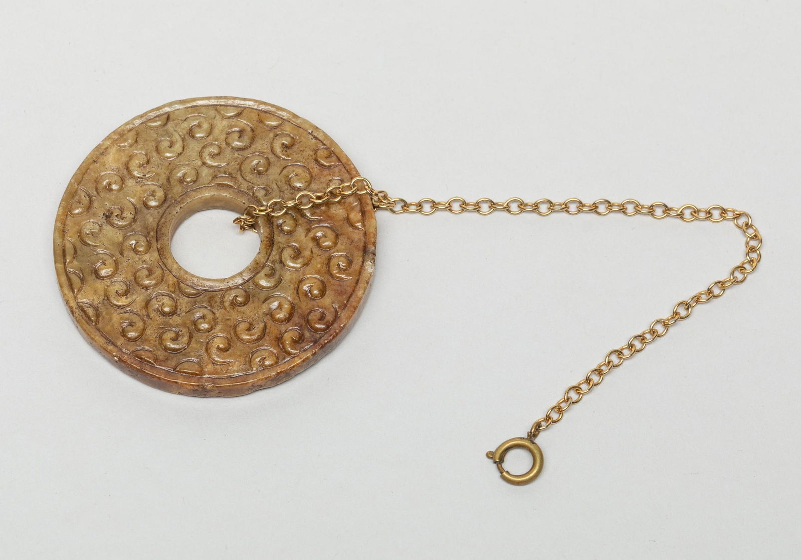 Chinese Jade Bi w/ Chain (1 of 10)