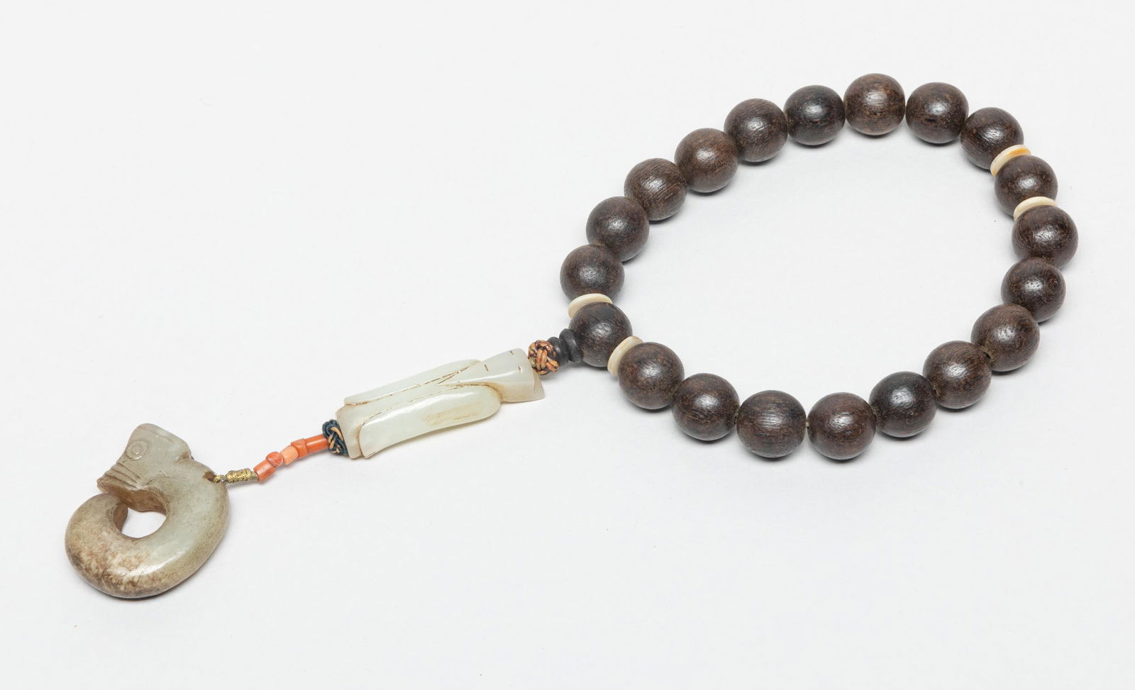 Rare Chinese Agarwood & Jade Prayer Beads (1 of 12)