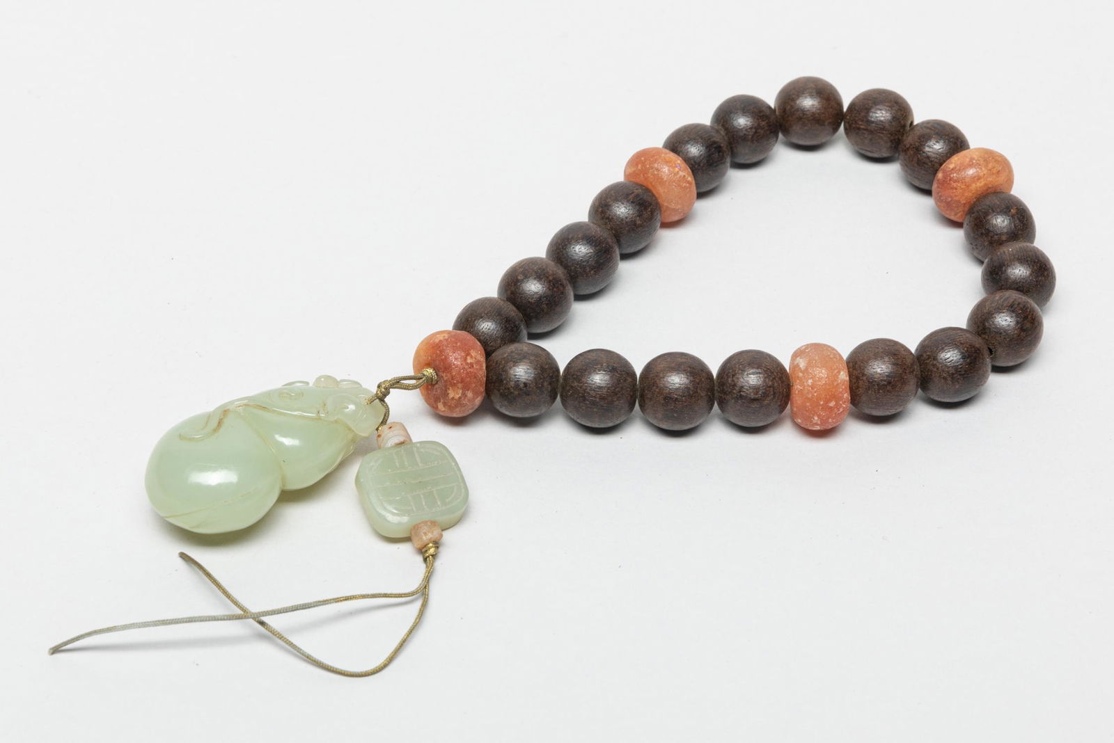Chinese Agarwood & Jade Prayer Beads (1 of 10)