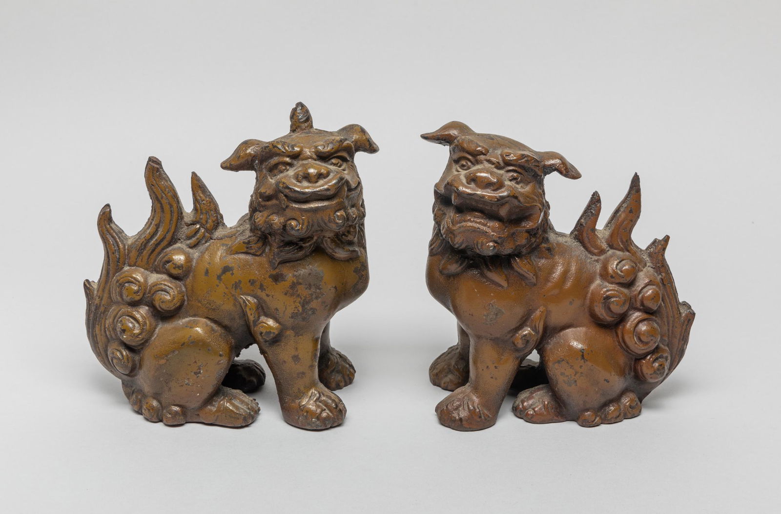 Two Chinese Metal Foo Dog Sculpture (1 of 10)
