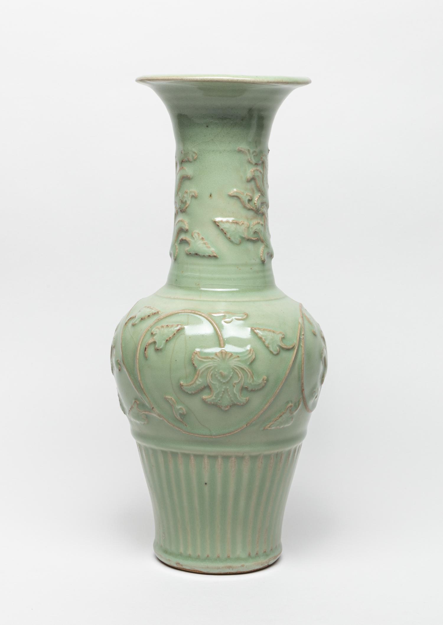 Chinese Longquan Porcelain Tall Vase (1 of 11)