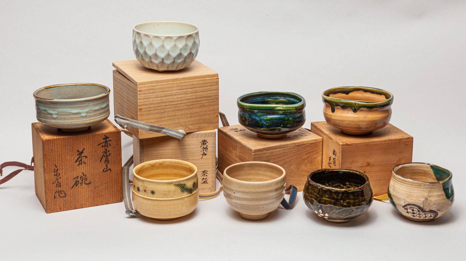 Antique/Vintage Japanese Stoneware Tea Bowls (1 of 12)