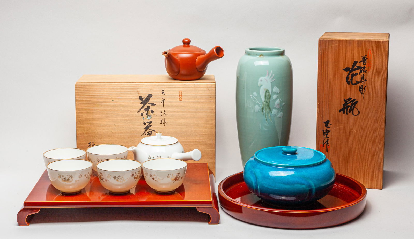Japanese Porcelain Vase & Tea Sets (1 of 11)