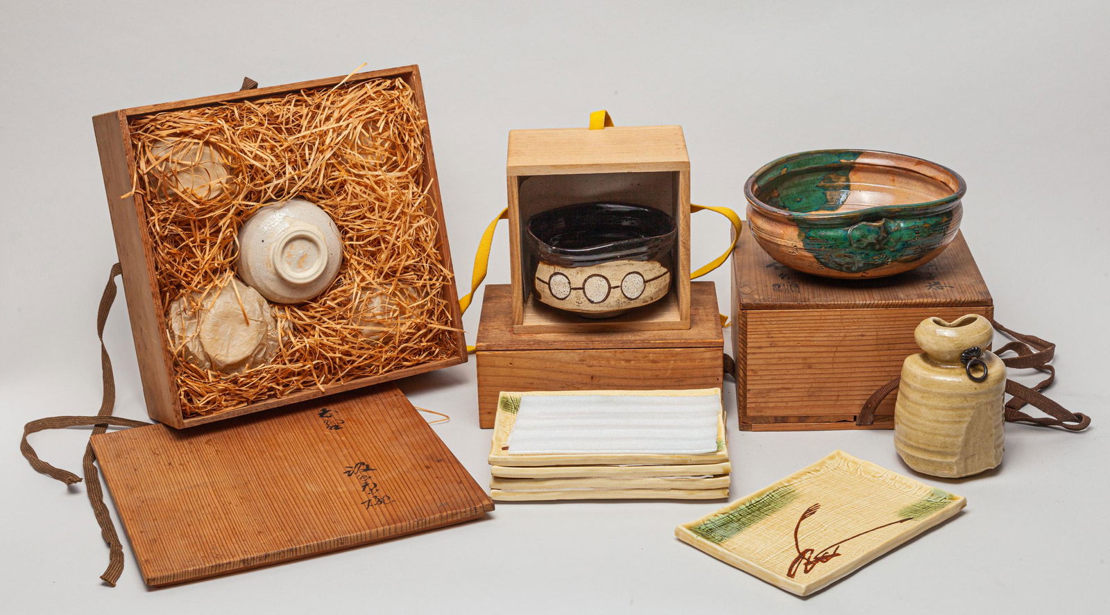 Antique/Vintage Japanese Stoneware Tea Set (1 of 11)