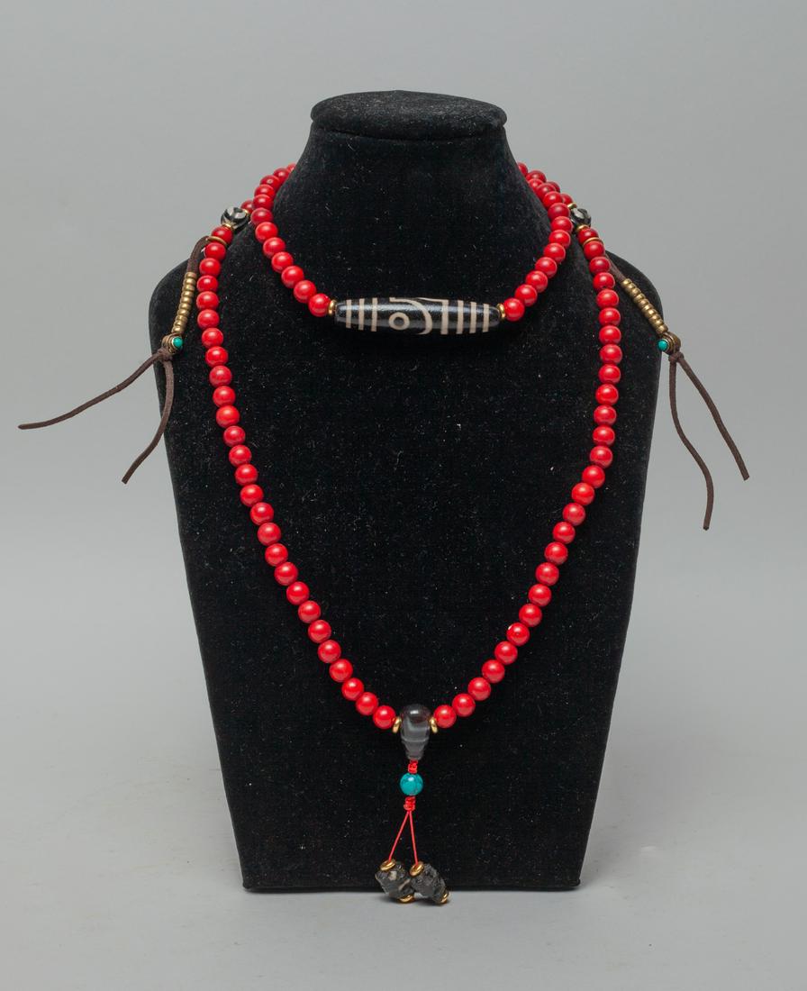 Tibetan Dzi Bead Prayer Beads (1 of 7)
