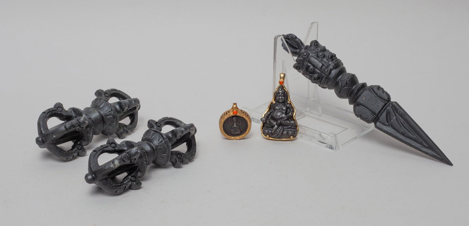 Tibetan Stone Meteorolite Carvings (1 of 12)