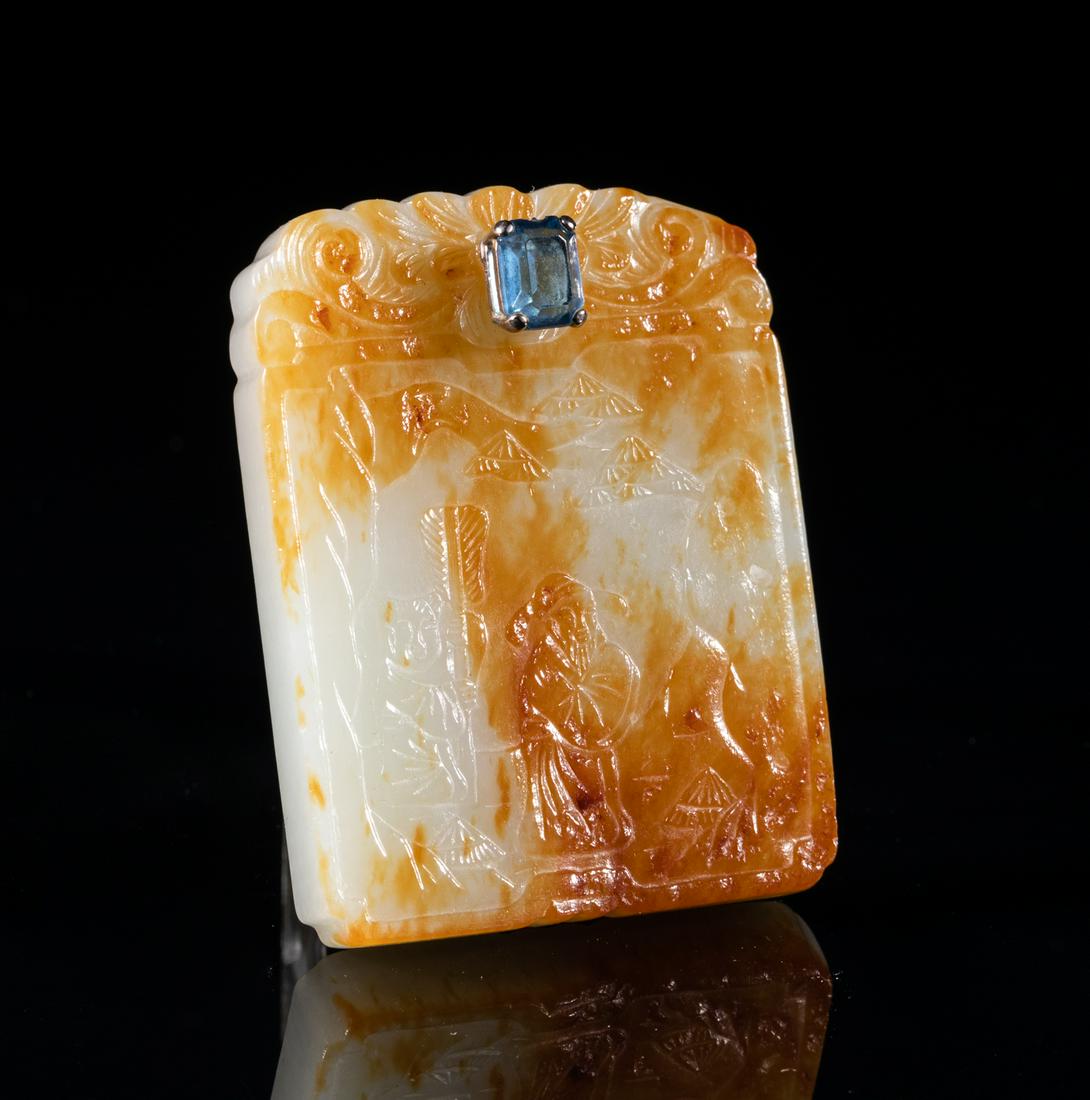 Designed Chinese Russet Jade w/ Topaz (1 of 14)