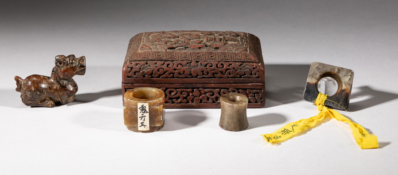 Box of Chinese Jade Toggles (1 of 16)