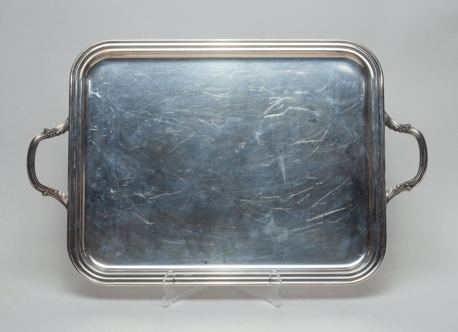 Massive Handled Silver-plated Tray (1 of 5)