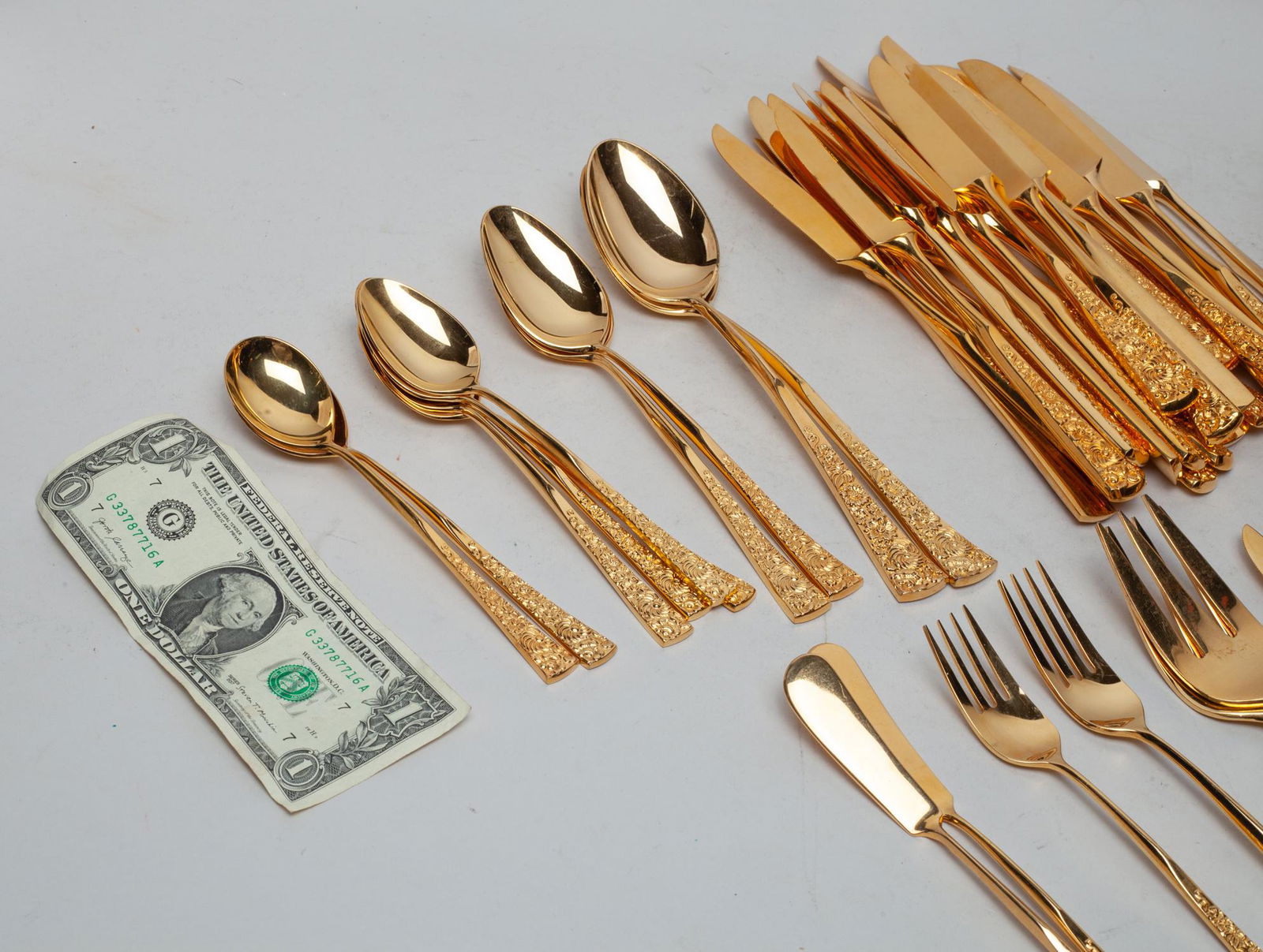 Italian Gold-Filled Flatware Service (1 of 6)