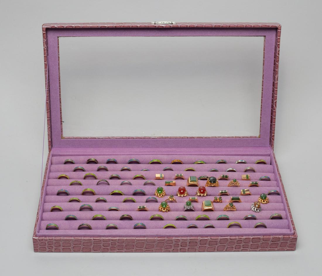 Chinese Cloisonne, Jade & Gold Filled Ring Sets (1 of 12)