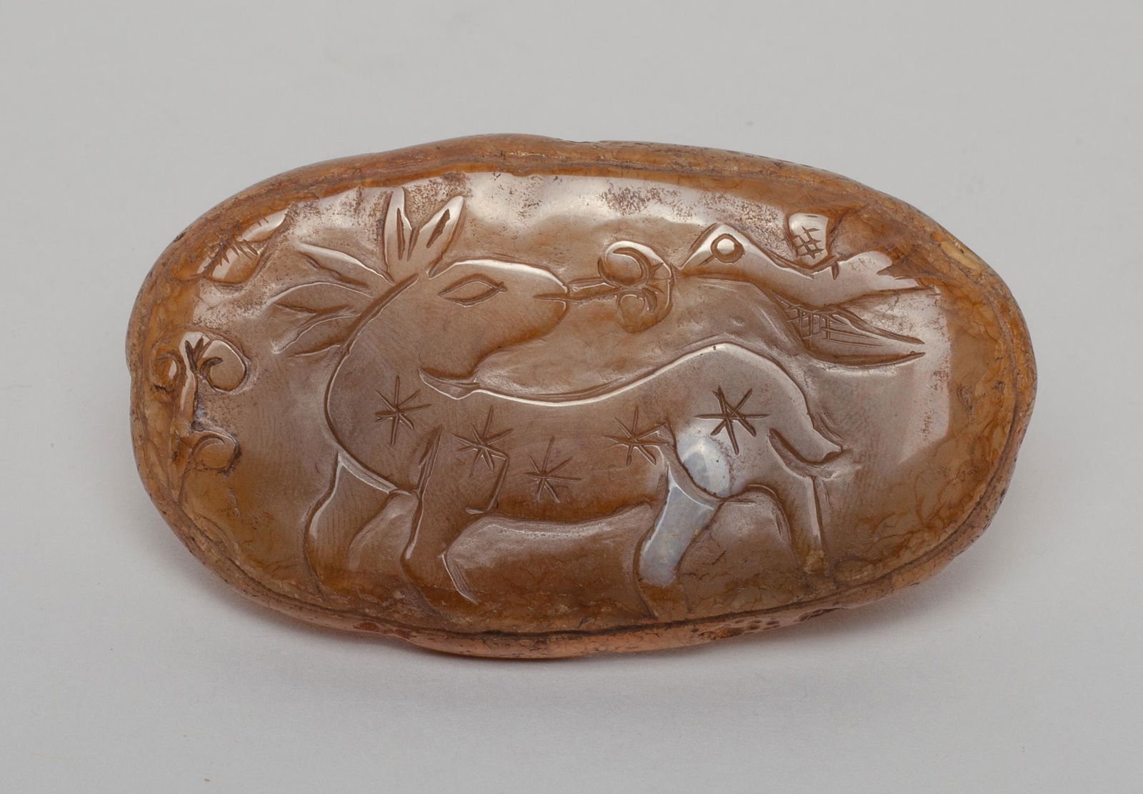 Chinese Agate Carved Belt Buckle (1 of 9)