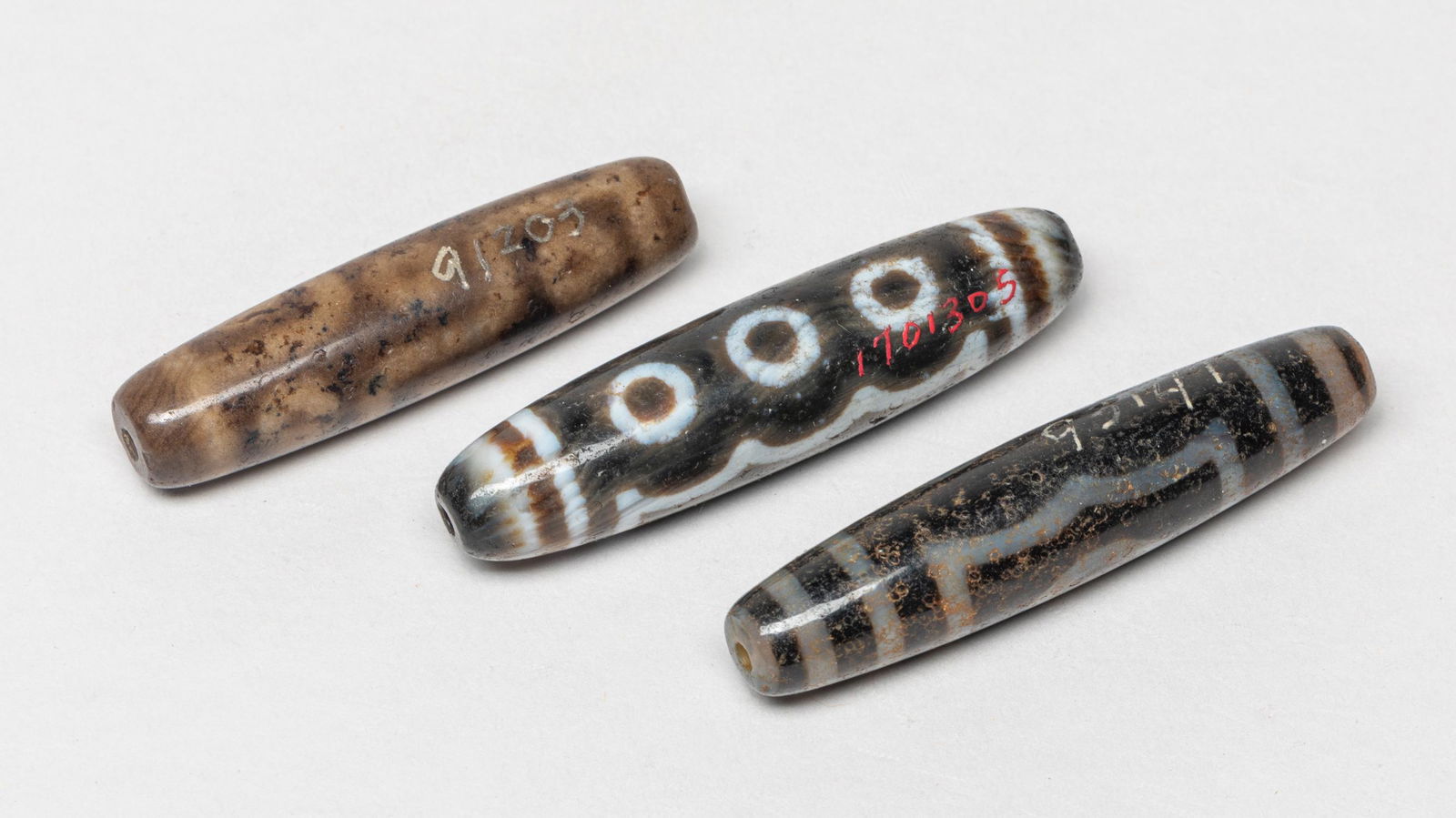 Chinese/Tibetan Dzi Beads Set (1 of 12)