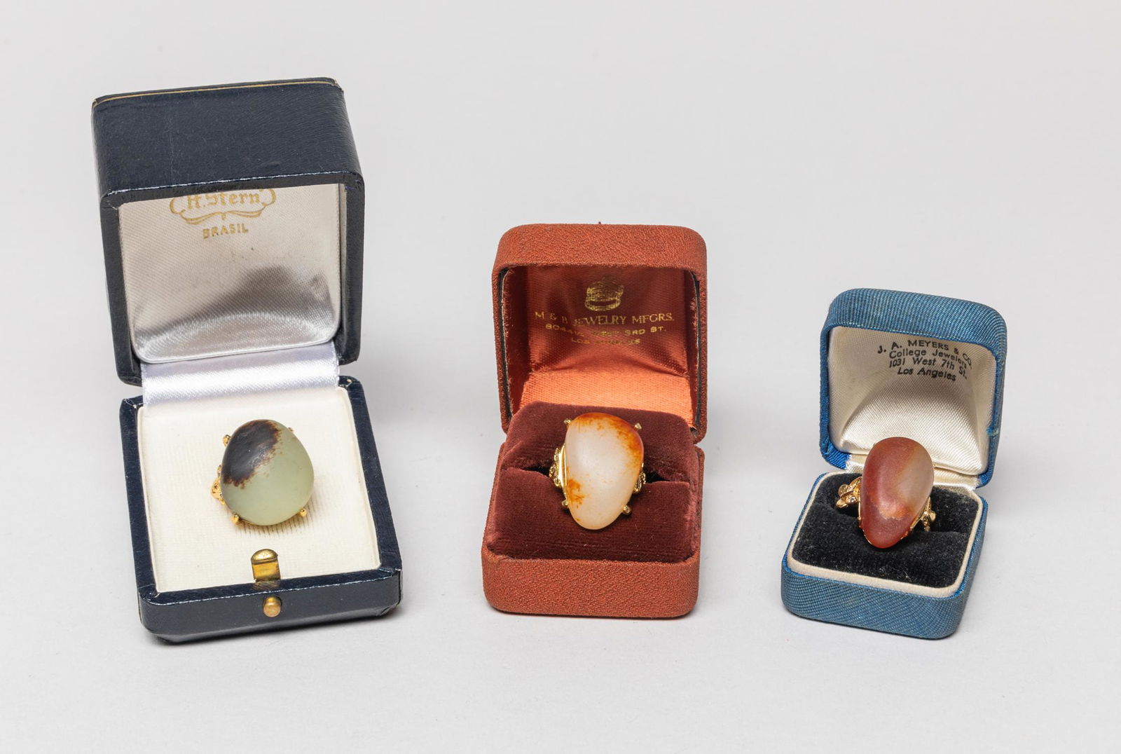 Vintage Chinese Russet Jade Rings (1 of 12)