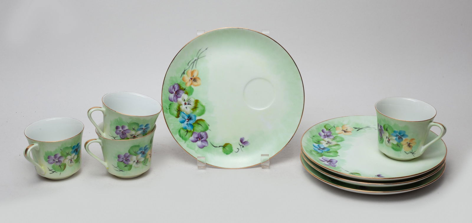 Continental Porcelain Tea Set w/ Large Plate (1 of 5)