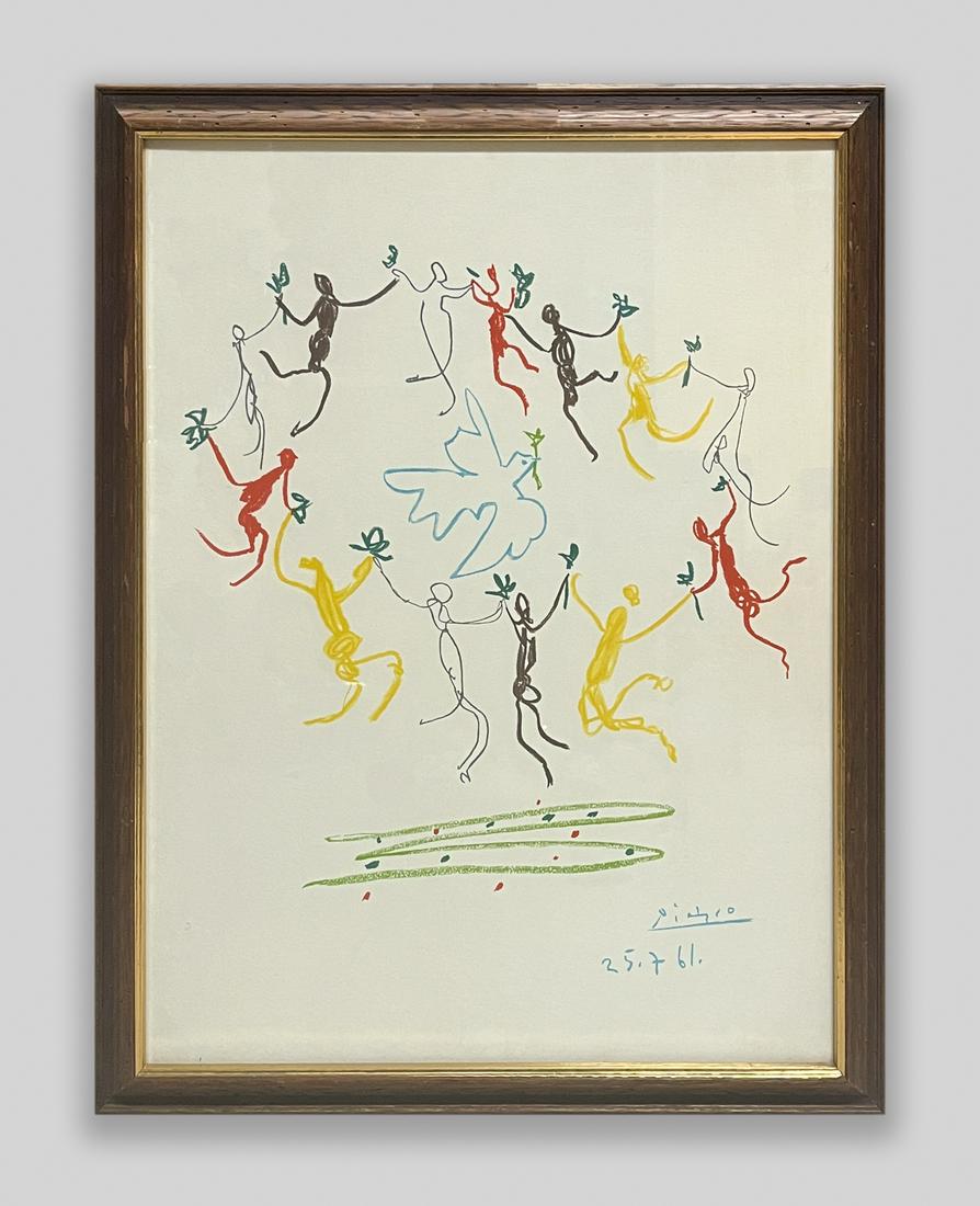 Vintage Wall Hanging Lithograph of After Pablo Picasso (1 of 9)