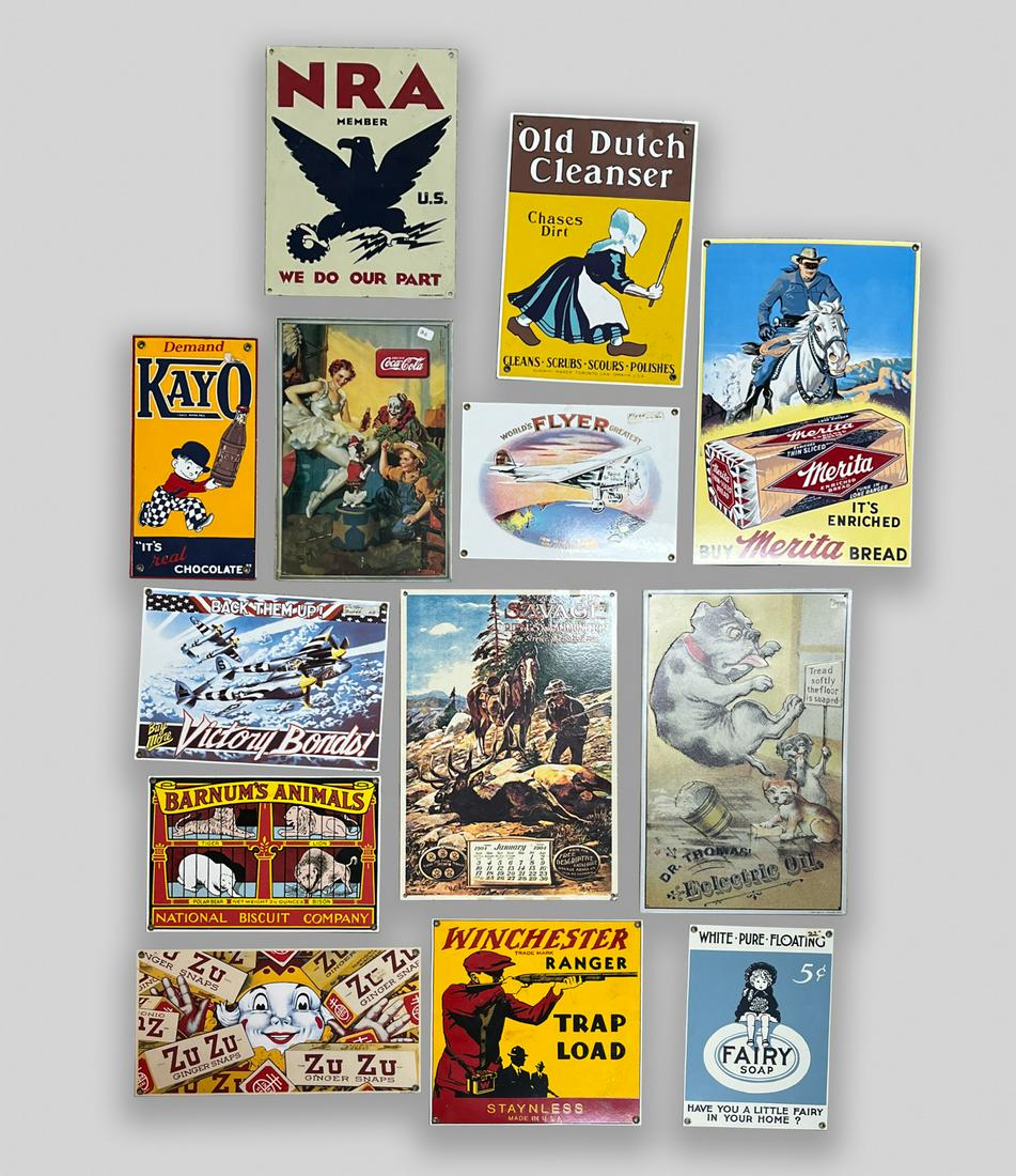 Collectible Vintage Signs Set (1 of 8)