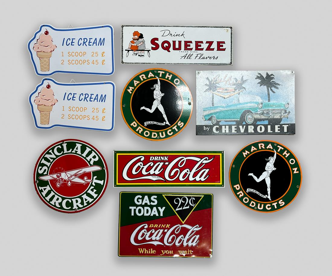 Collectible Vintage Signs Set (1 of 9)