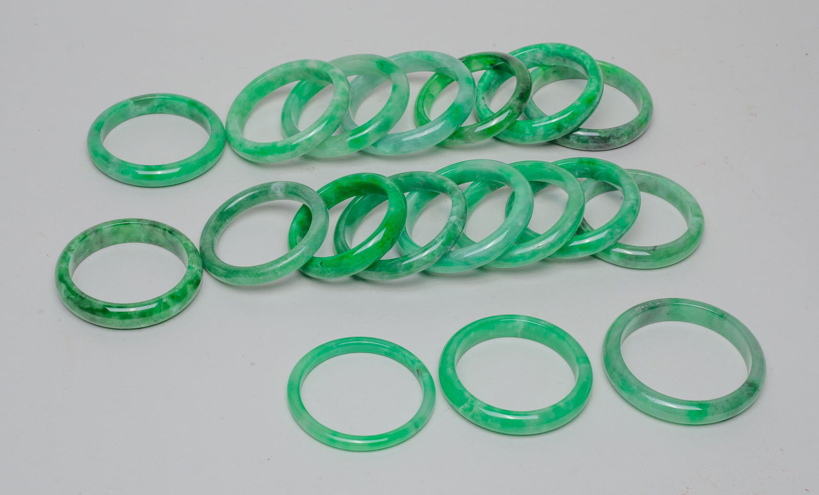 Estate Chinese Color Stone Bangles (1 of 11)